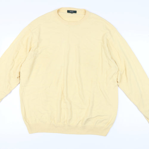 Wolsey Men's XL Yellow Pullover Jumper Cotton Crew Neck