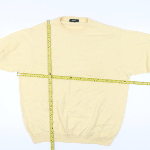 Wolsey Men's XL Yellow Pullover Jumper Cotton Crew Neck