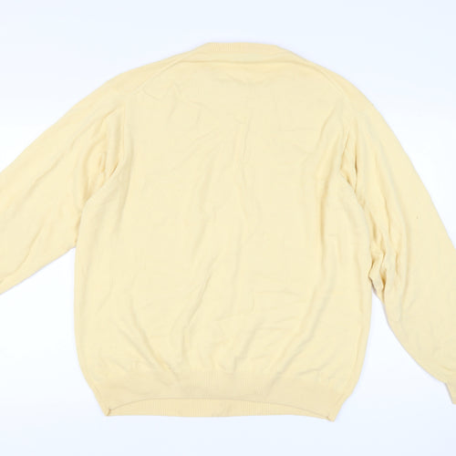 Wolsey Men's XL Yellow Pullover Jumper Cotton Crew Neck
