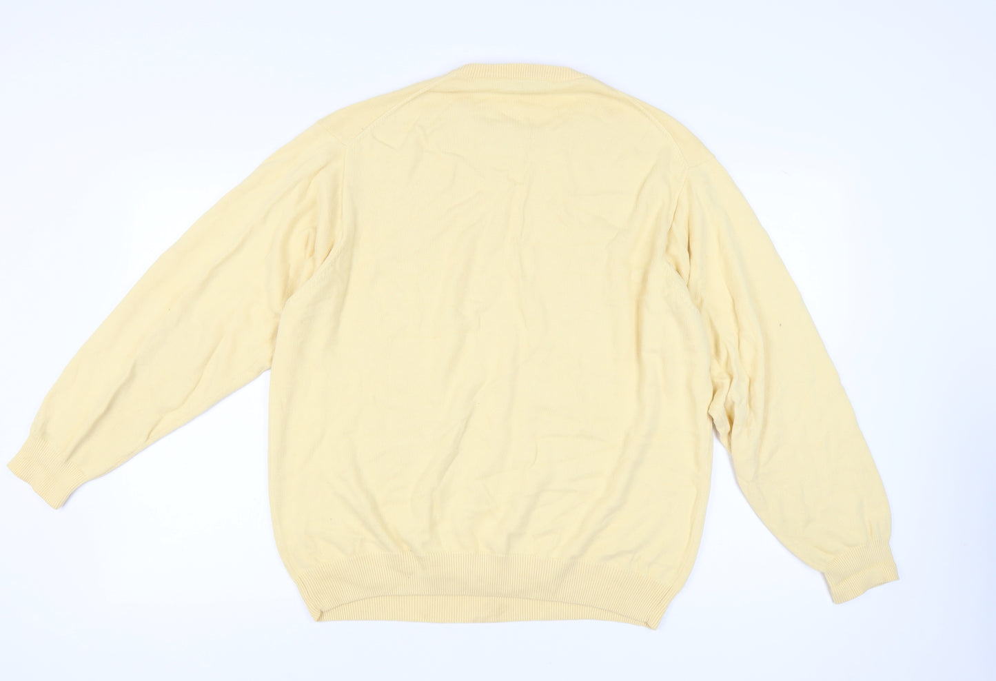 Wolsey Men's XL Yellow Pullover Jumper Cotton Crew Neck