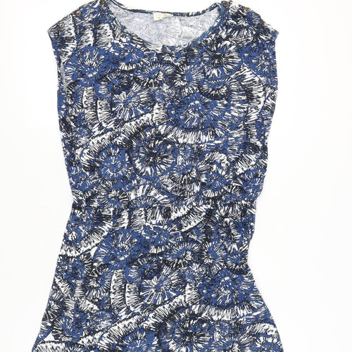 Linea Women’s Blue Floral Sheath Dress, Size 12