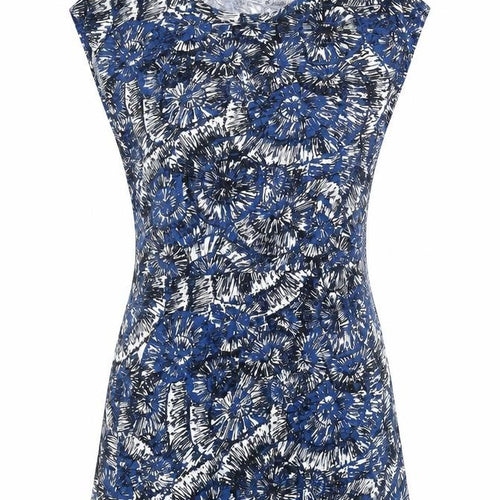 Linea Women’s Blue Floral Sheath Dress, Size 12