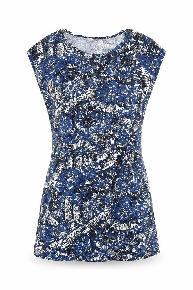 Linea Women’s Blue Floral Sheath Dress, Size 12