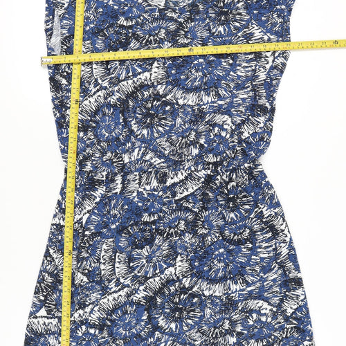 Linea Women’s Blue Floral Sheath Dress, Size 12