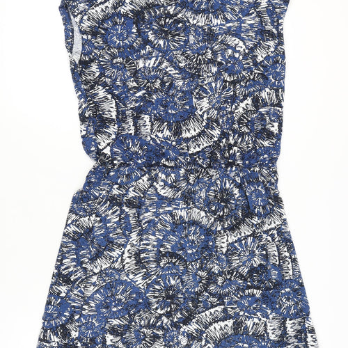 Linea Women’s Blue Floral Sheath Dress, Size 12
