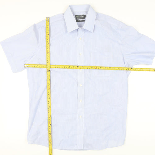 Marks and Spencer Men's Blue Regular Fit Shirt