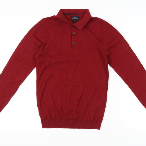 Next Men's XS Red Collared Pullover Jumper
