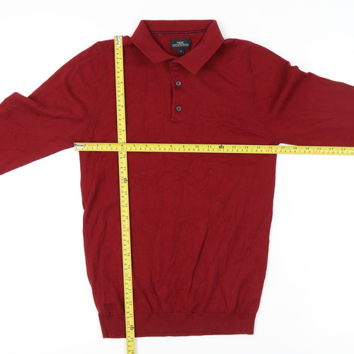 Next Men's XS Red Collared Pullover Jumper