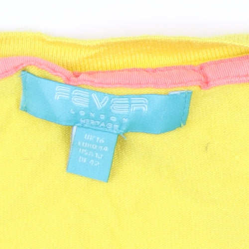 Fever London Women's Yellow Cardigan Size 16