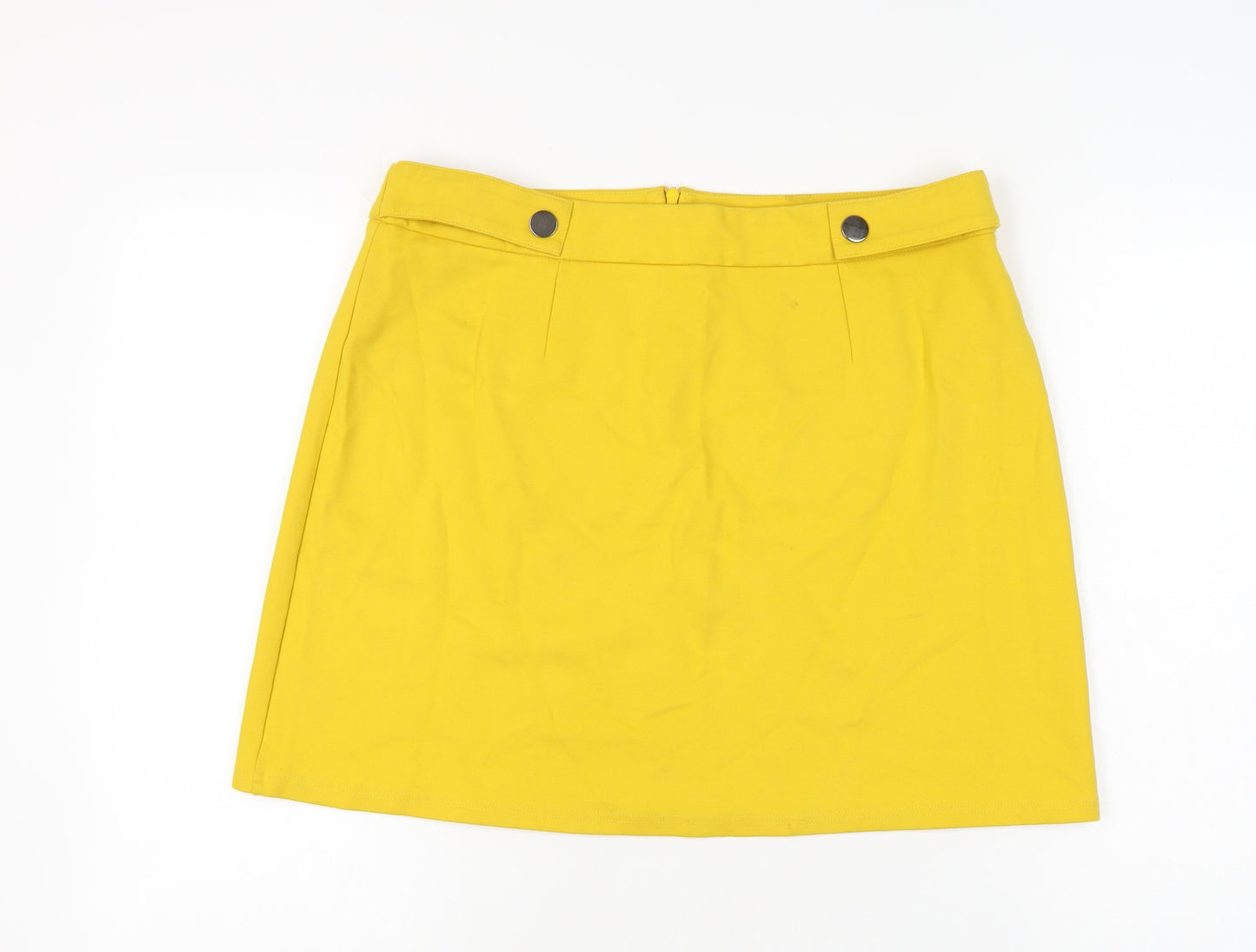 Dorothy Perkins Women's Yellow Straight Skirt Size 16