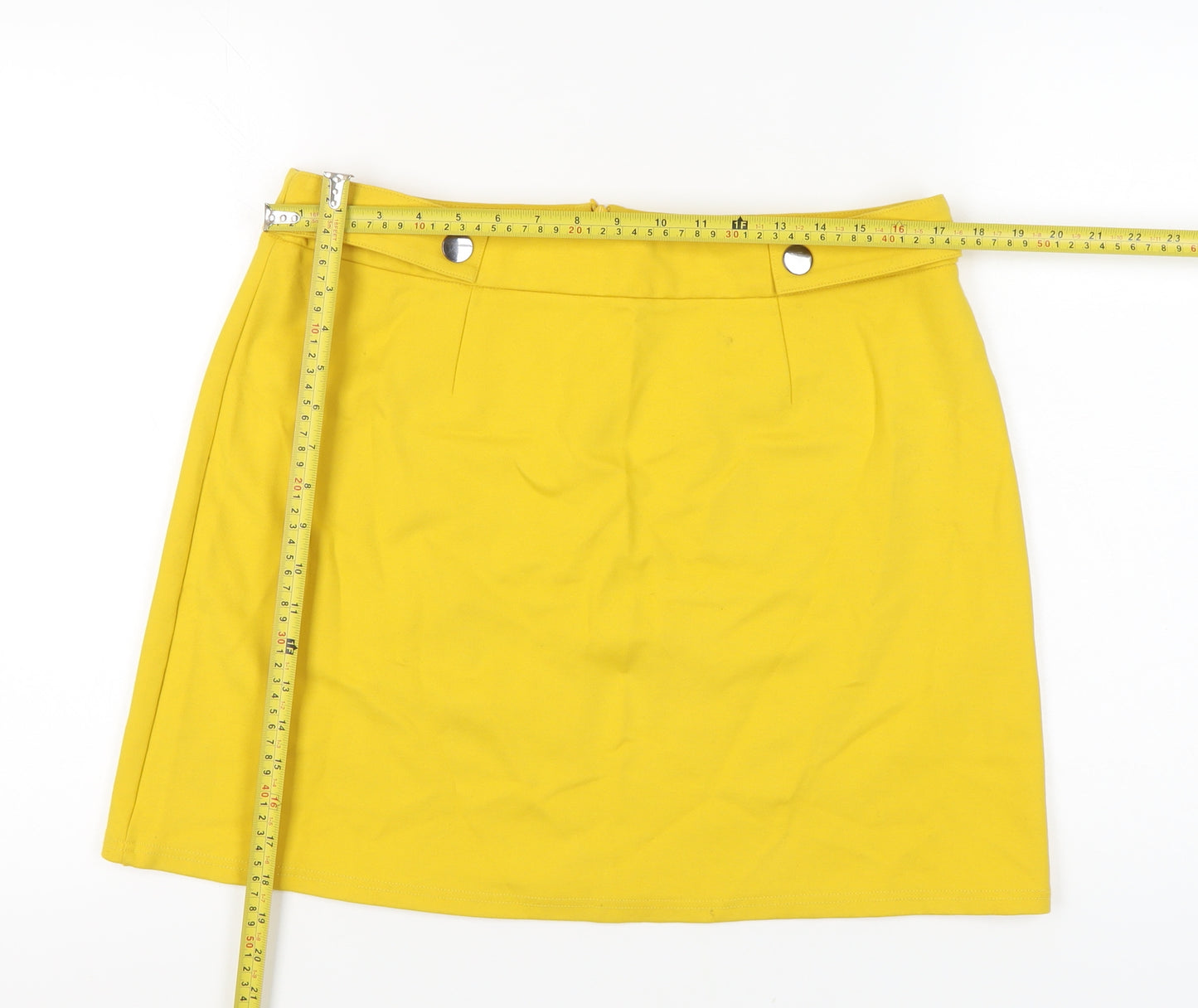 Dorothy Perkins Women's Yellow Straight Skirt Size 16