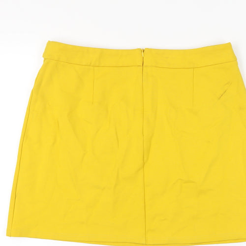 Dorothy Perkins Women's Yellow Straight Skirt Size 16