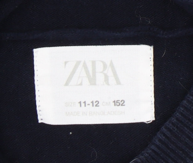 Zara Boys' Blue Pullover Jumper 11-12 Years - Winter Style