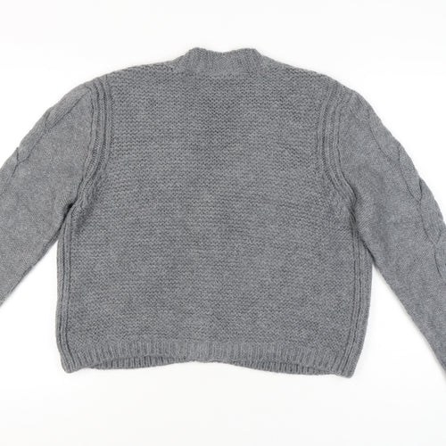 Marks and Spencer Women's Grey Cardigan L Wool Blend
