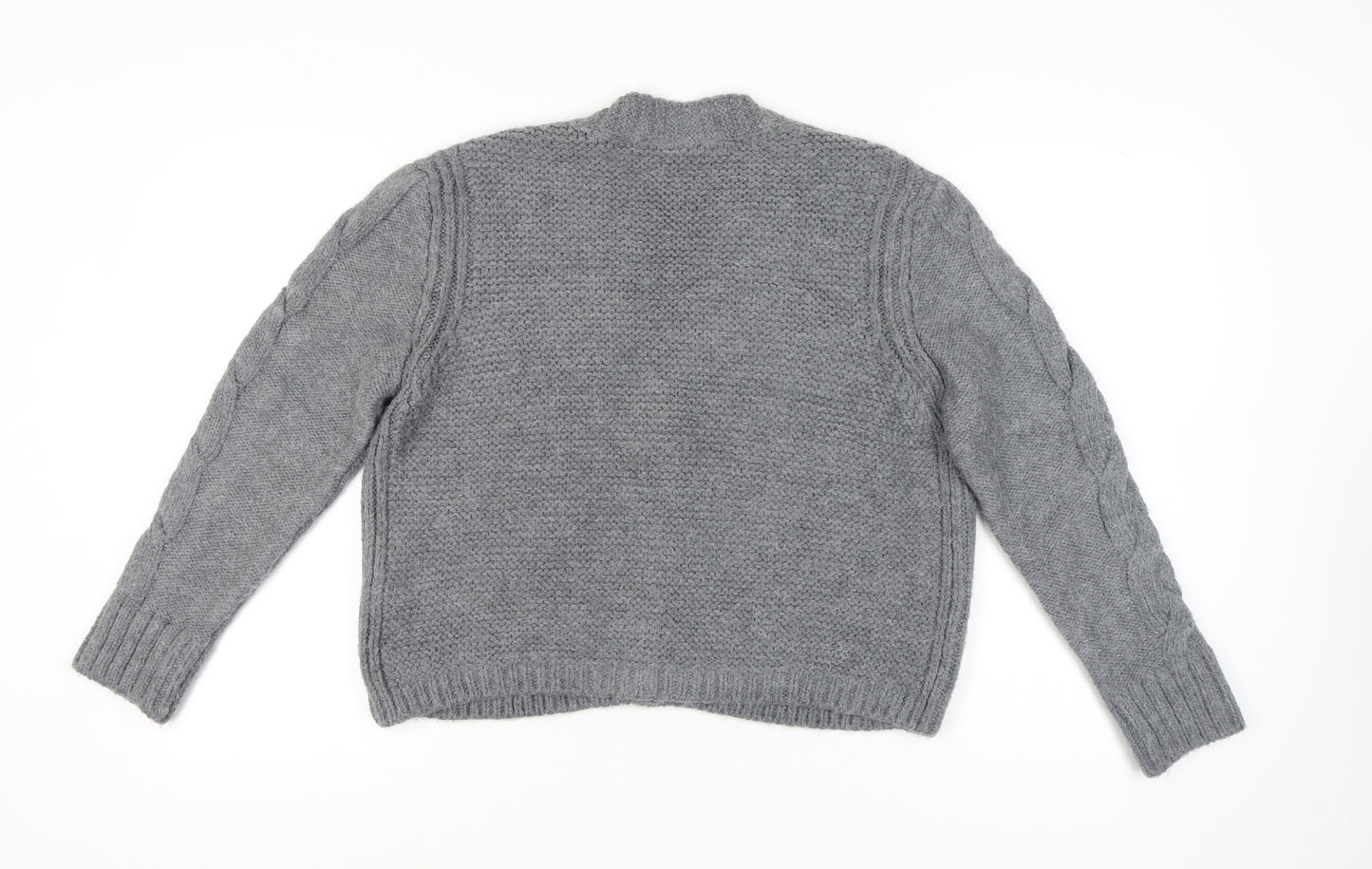 Marks and Spencer Women's Grey Cardigan L Wool Blend