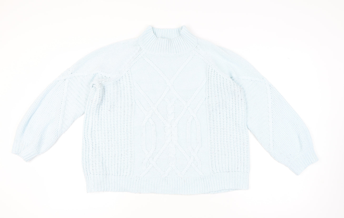 Dorothy Perkins Womens Blue Cable-Knit Pullover