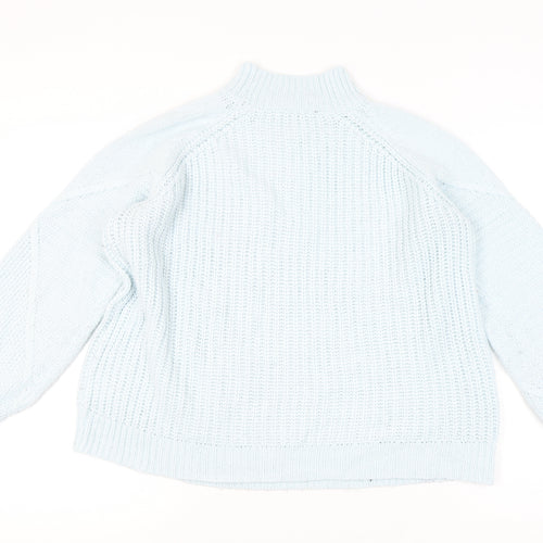 Dorothy Perkins Womens Blue Cable-Knit Pullover