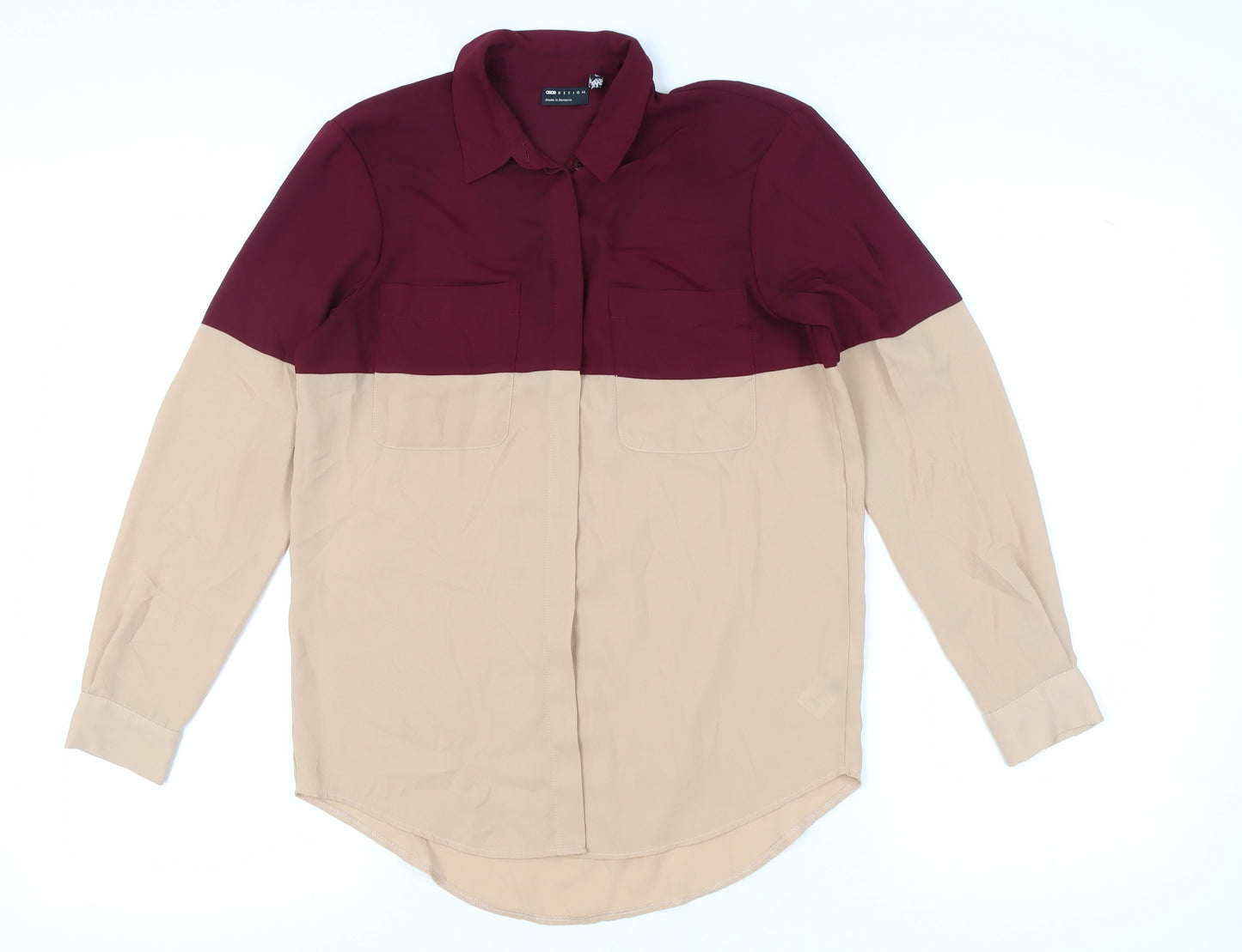 ASOS Design Womens Multicoloured Button-Up Shirt Size 8