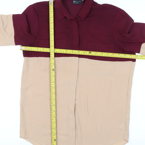 ASOS Design Womens Multicoloured Button-Up Shirt Size 8