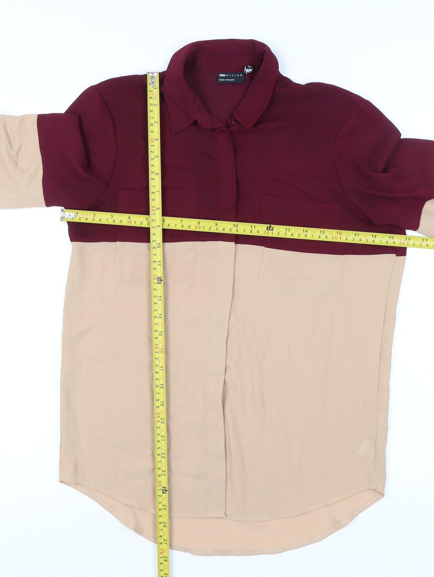 ASOS Design Womens Multicoloured Button-Up Shirt Size 8