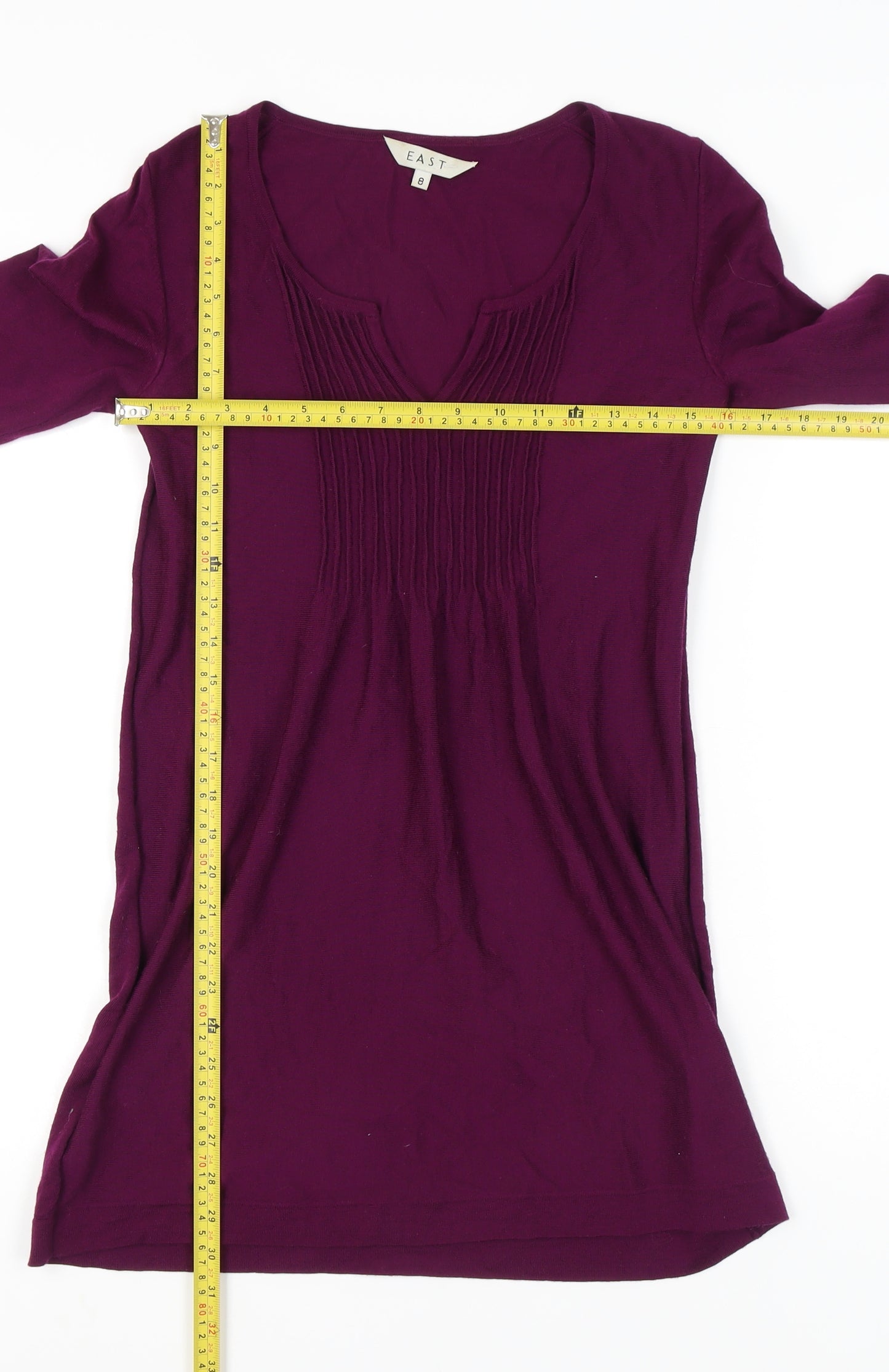 East Women’s Purple Wool Dress Size 8