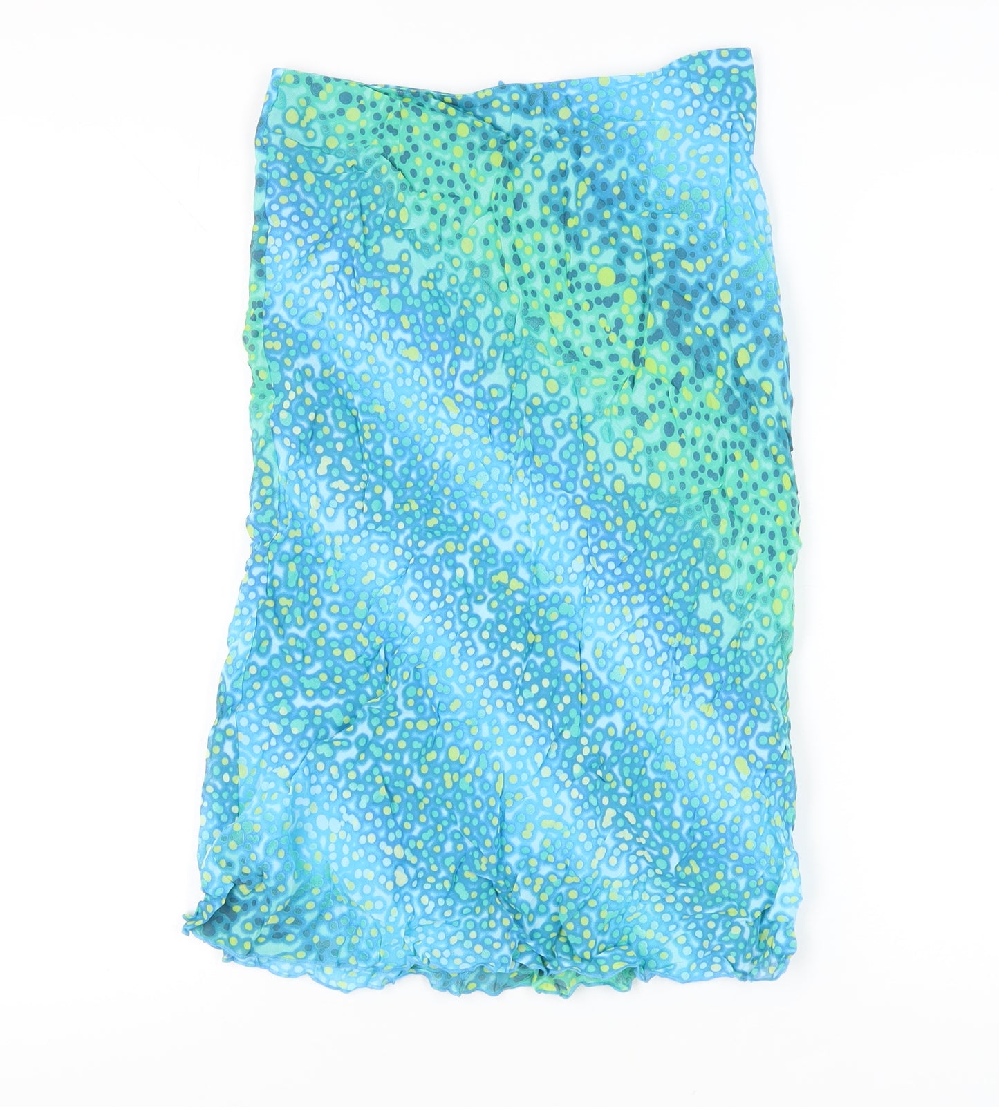 Definitiv Women's Blue Green Geometric Skirt Size 10