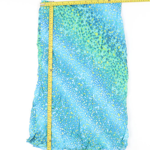 Definitiv Women's Blue Green Geometric Skirt Size 10
