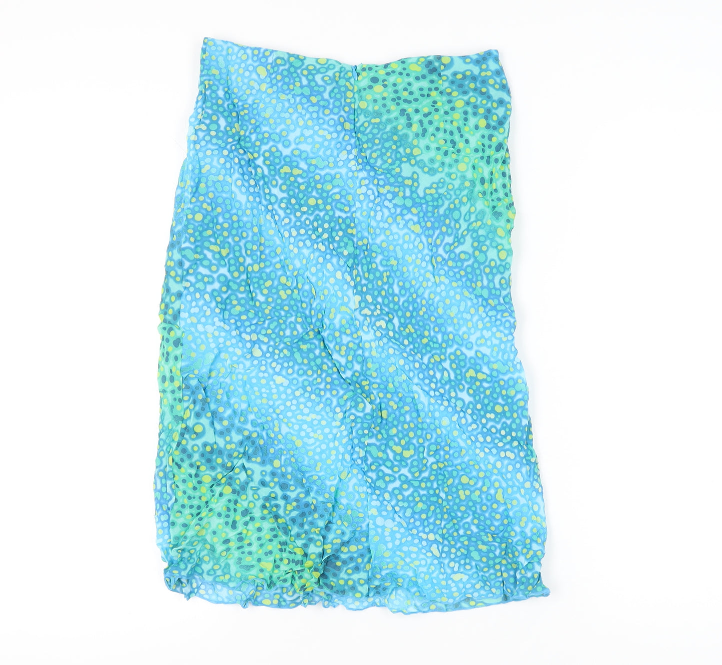 Definitiv Women's Blue Green Geometric Skirt Size 10