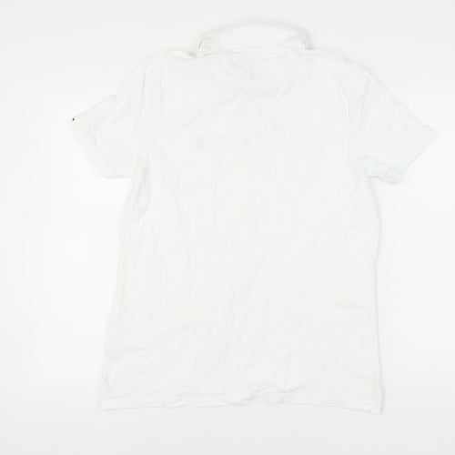 U.S. Polo Assn. Men's White Polo Shirt, Size L, Breathable