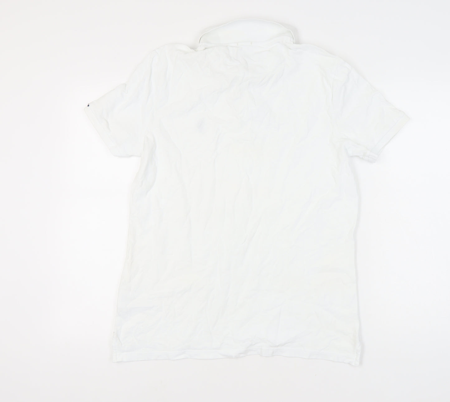 U.S. Polo Assn. Men's White Polo Shirt, Size L, Breathable