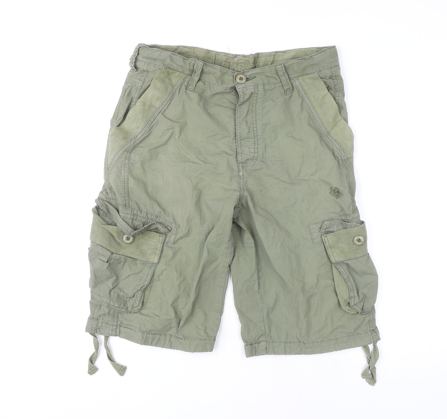 Soviet Men's Green Cargo Shorts M