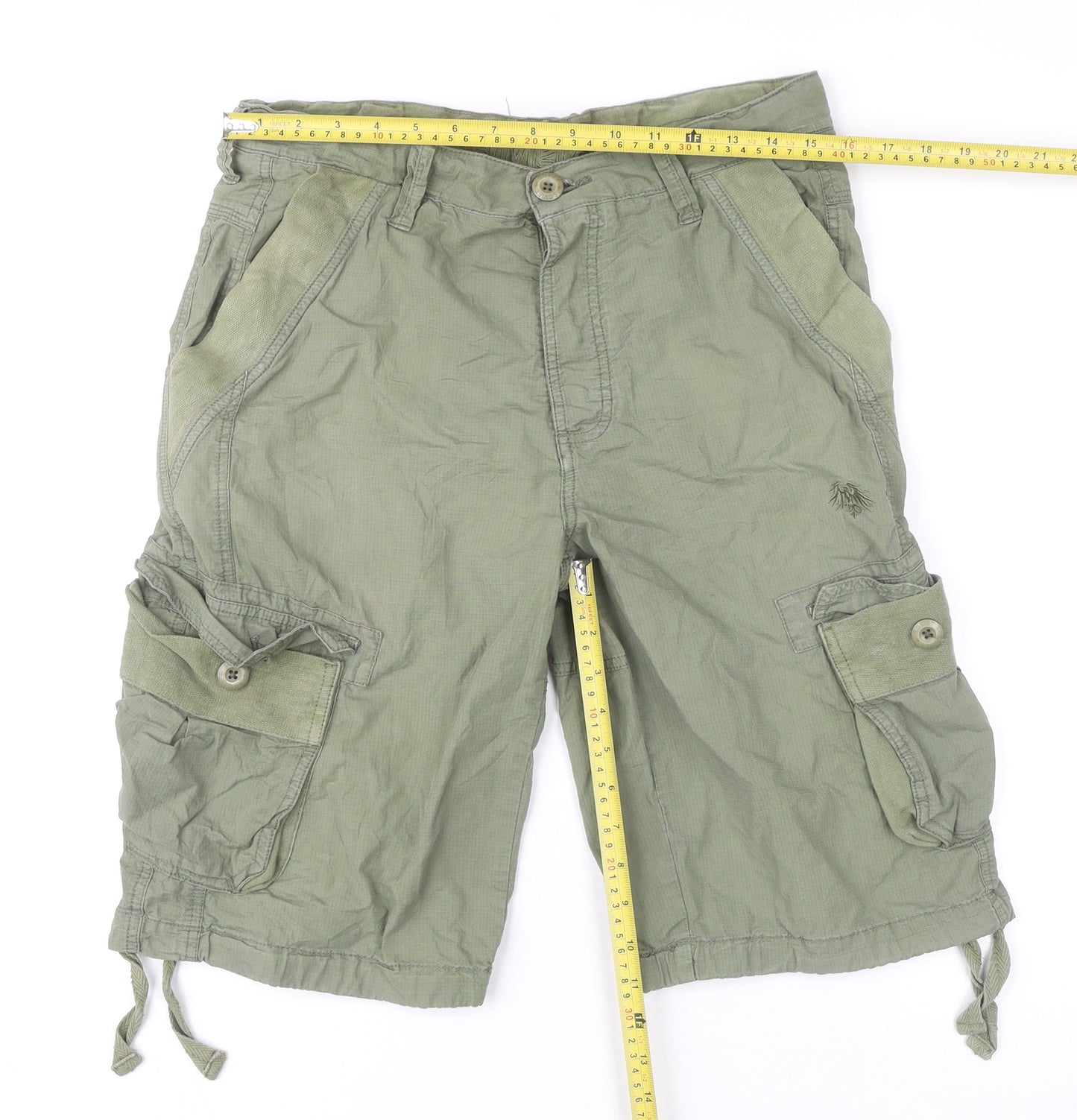 Soviet Men's Green Cargo Shorts M