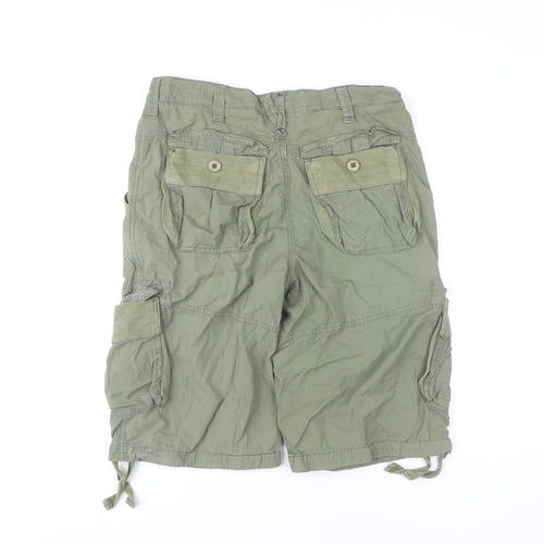 Soviet Men's Green Cargo Shorts M