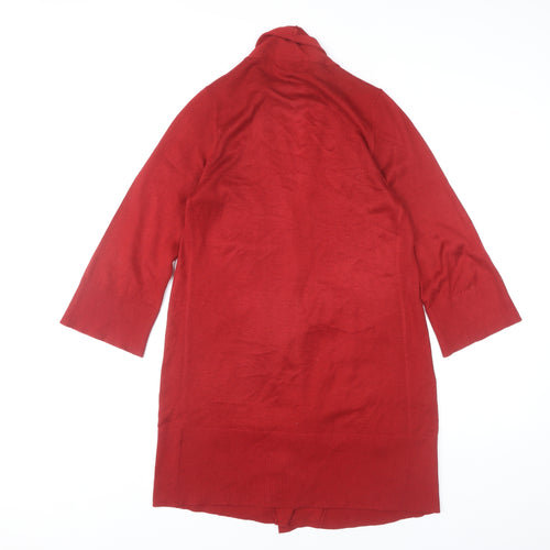 Marks and Spencer Women's Red Open Front Cardigan Size 8