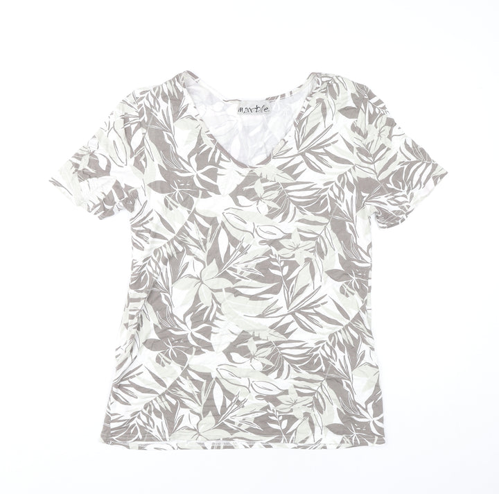 Marble Women's Multicoloured Floral T-Shirt Size 14