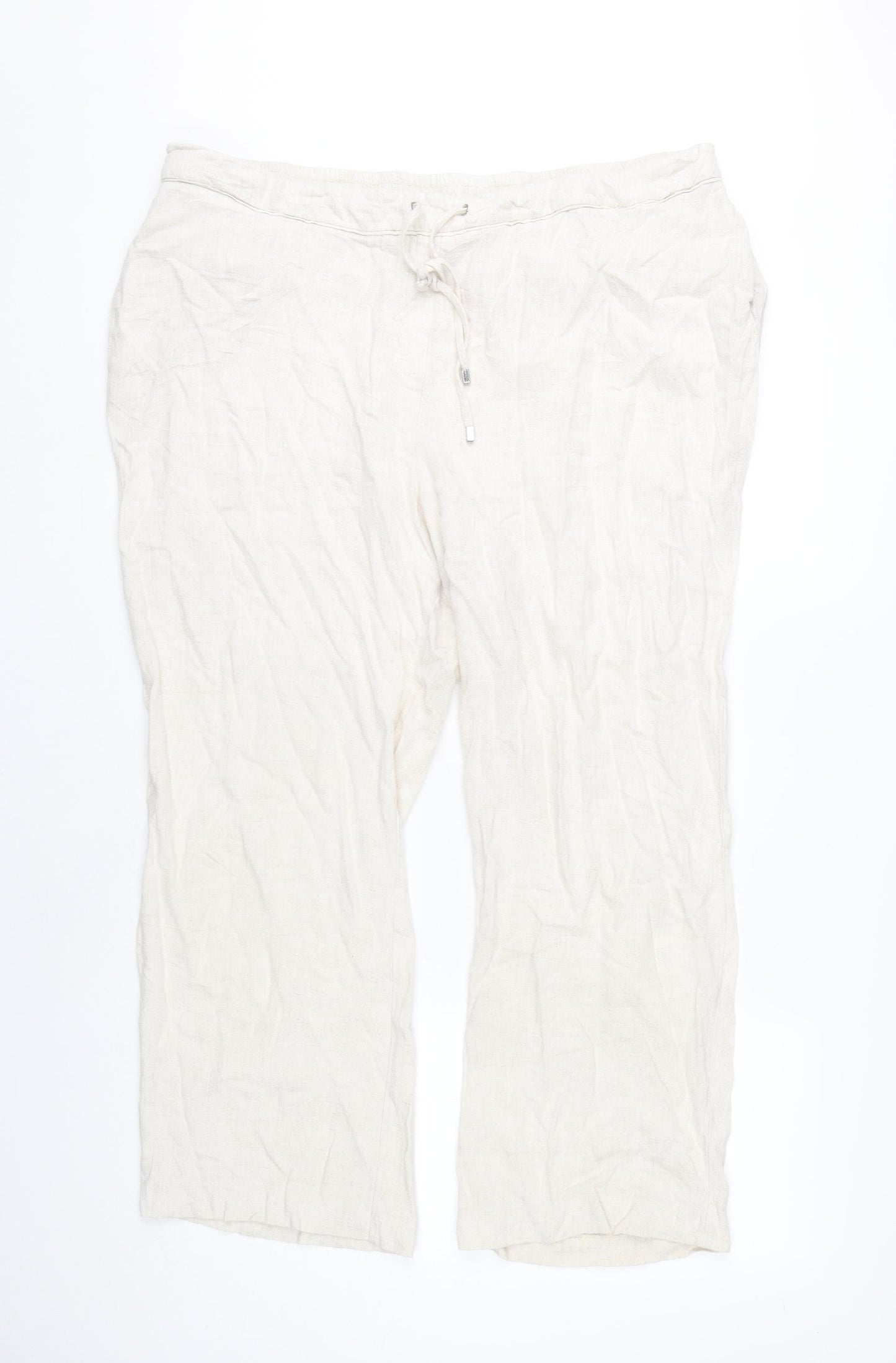 Wallis Women’s Ivory Drawstring Trousers Size 18