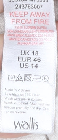 Wallis Women’s Ivory Drawstring Trousers Size 18