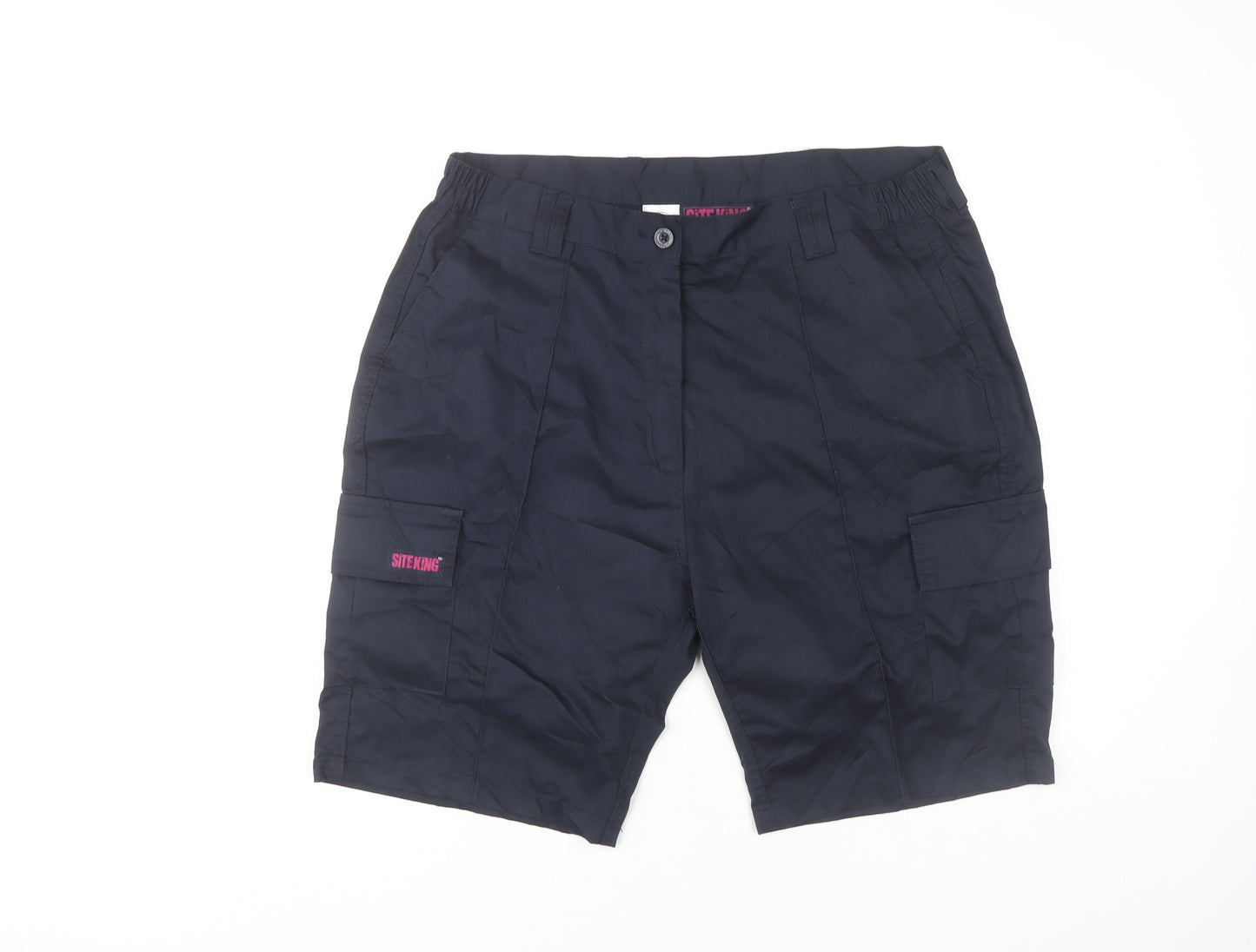 Site King Unisex Cargo Shorts Black Size 18