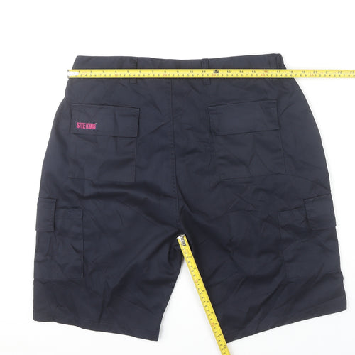 Site King Unisex Cargo Shorts Black Size 18