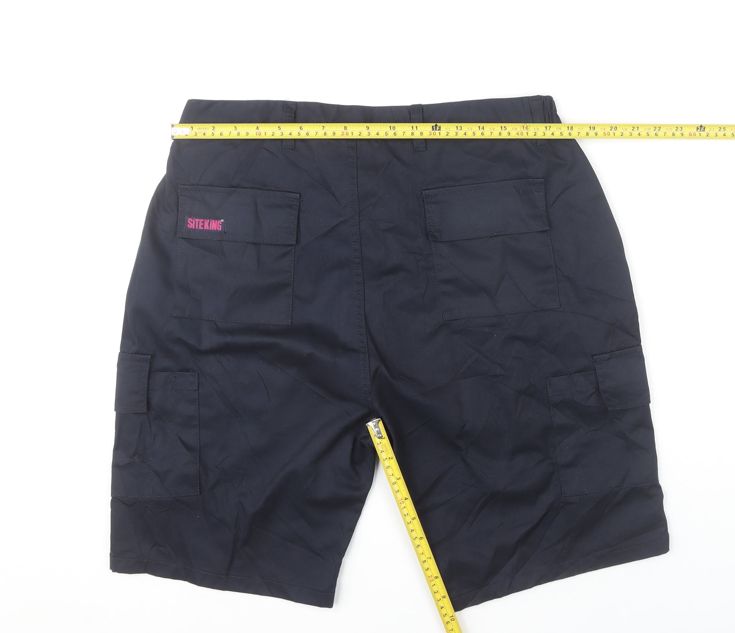 Site King Unisex Cargo Shorts Black Size 18