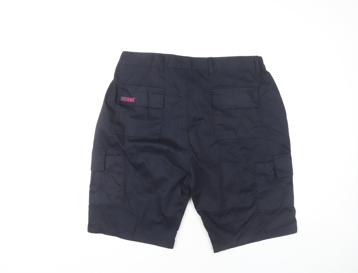 Site King Unisex Cargo Shorts Black Size 18
