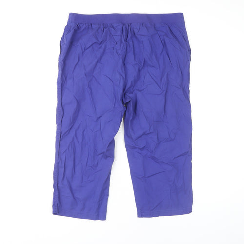 Bonmarché Women's Blue Cropped Trousers Size 16