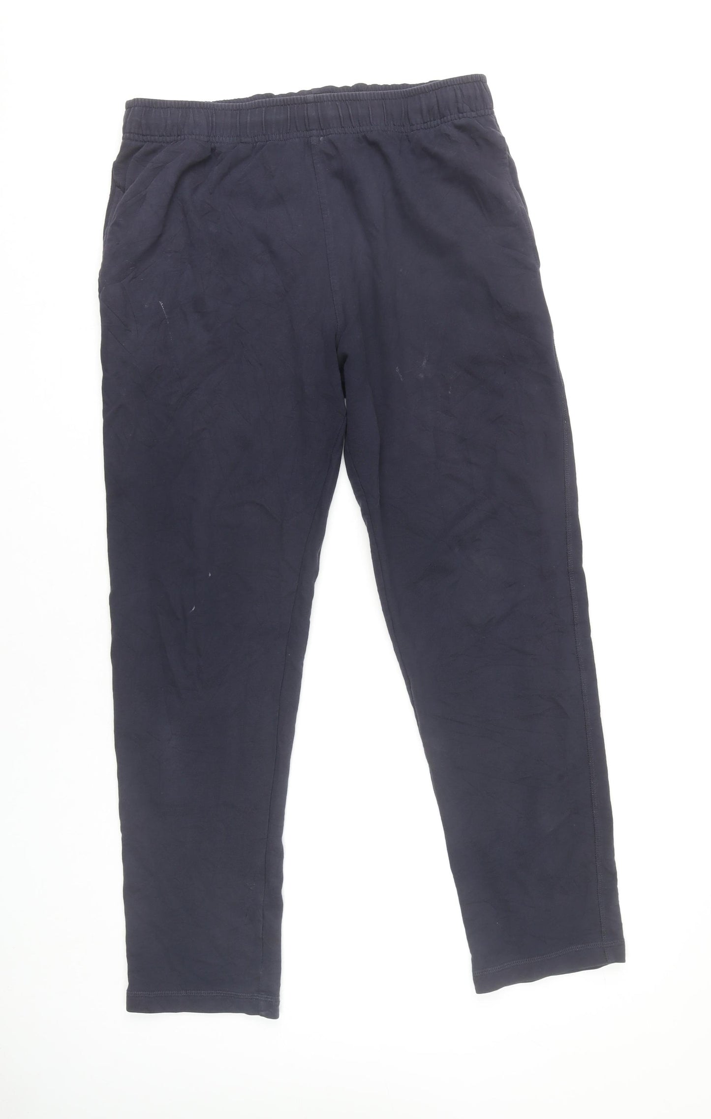 Marks and Spencer Men's Blue Regular Trousers XL