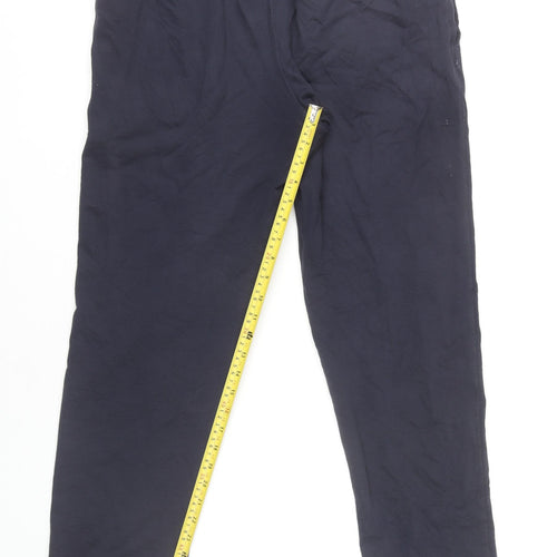 Marks and Spencer Men's Blue Regular Trousers XL
