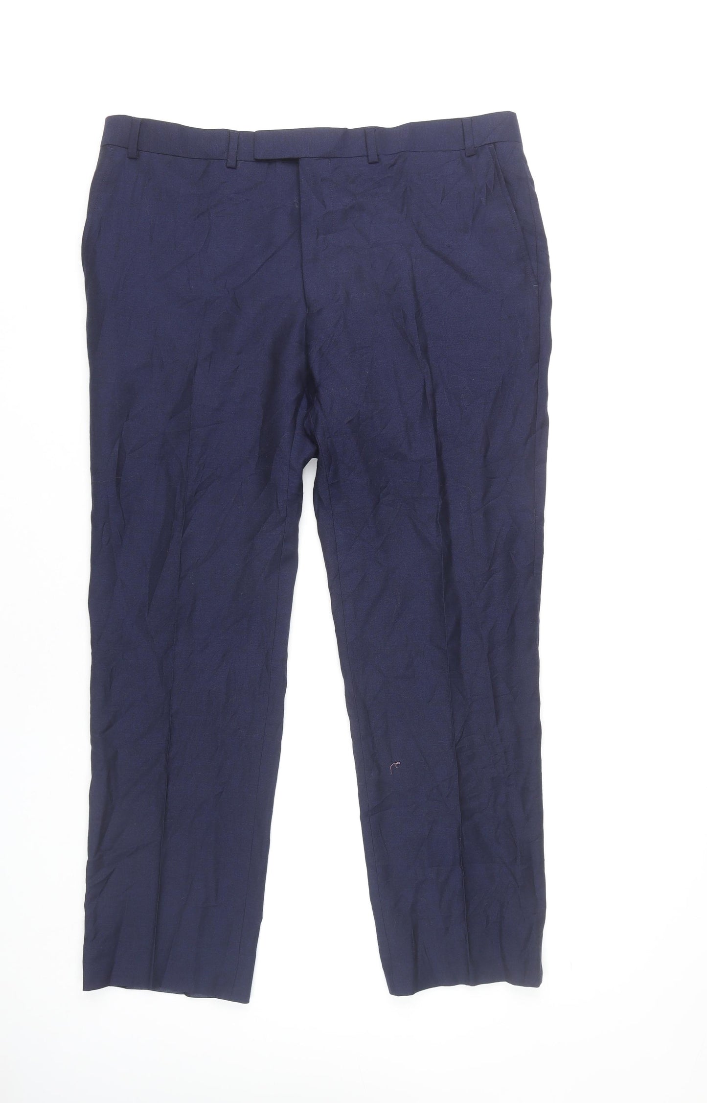 Marks and Spencer Men's Blue Wool Trousers 38