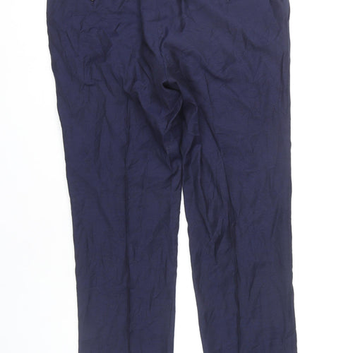 Marks and Spencer Men's Blue Wool Trousers 38
