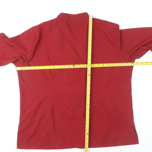 The Pearl Collection Women's Red Embroidered Blouse UK 20