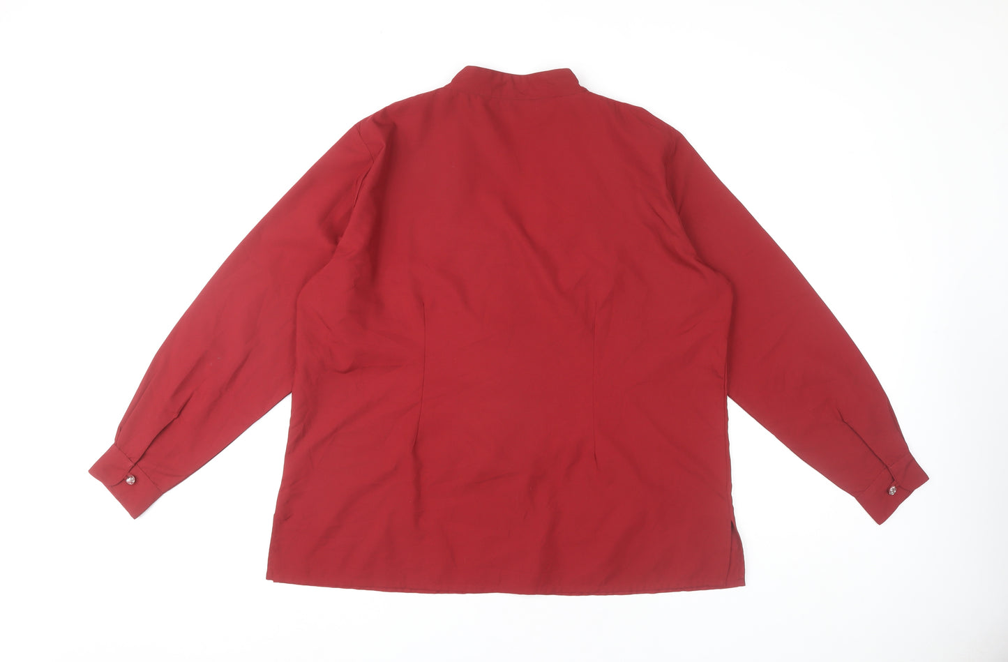 The Pearl Collection Women's Red Embroidered Blouse UK 20