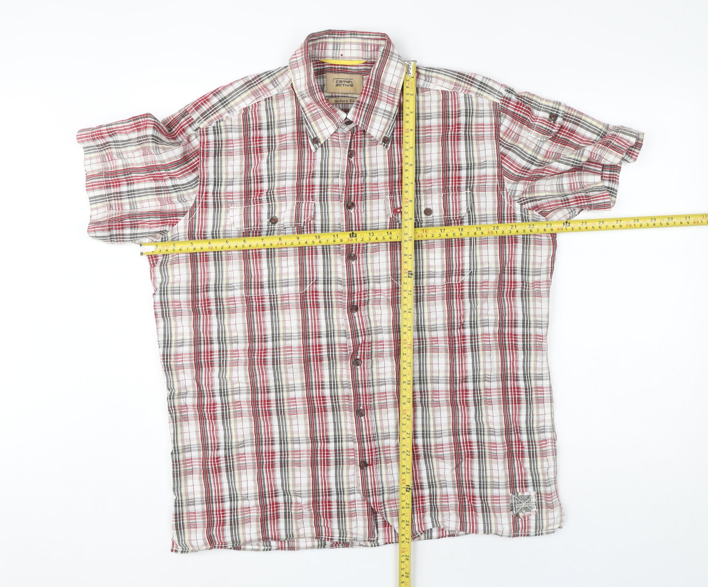 Camel Active Men's Multicoloured Check Shirt L