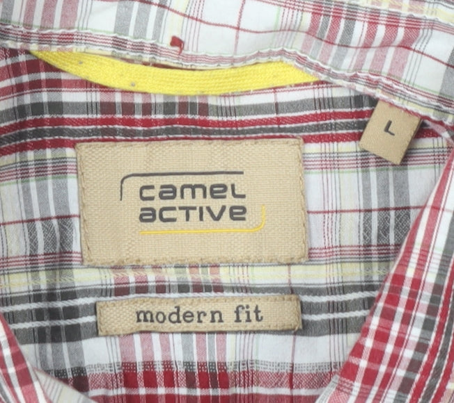 Camel Active Men's Multicoloured Check Shirt L